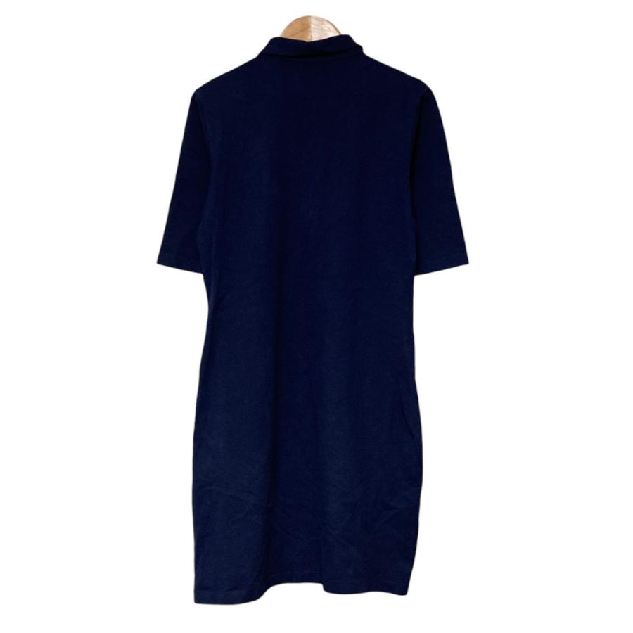 ラコステ フランス製 ポロワンピース 鹿の子 ロングワンピース ネイビー 38 LACOSTE（ラコステ） 美品 鹿の子 ポロワンピース サイズ38 ネイビー