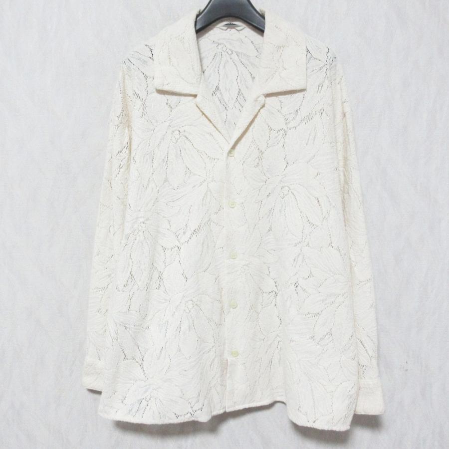 CLANE（クラネ） 美品 23SS CLANE CURTAIN LACE SLIT SHIRT レース 