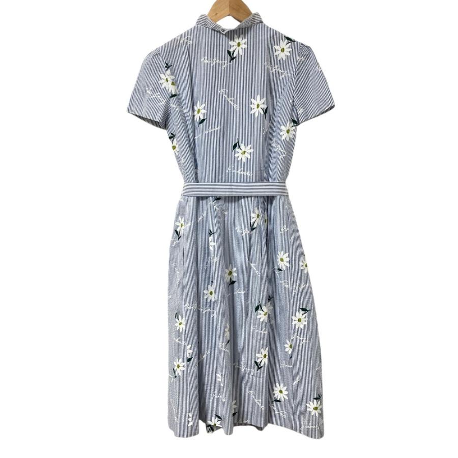 M'S GRACYエムズグレイシーシアサッカー ストライプ ワンピース M'S GRACY（エムズグレイシー） 美品 23SS M'S GRACY フラワープリント