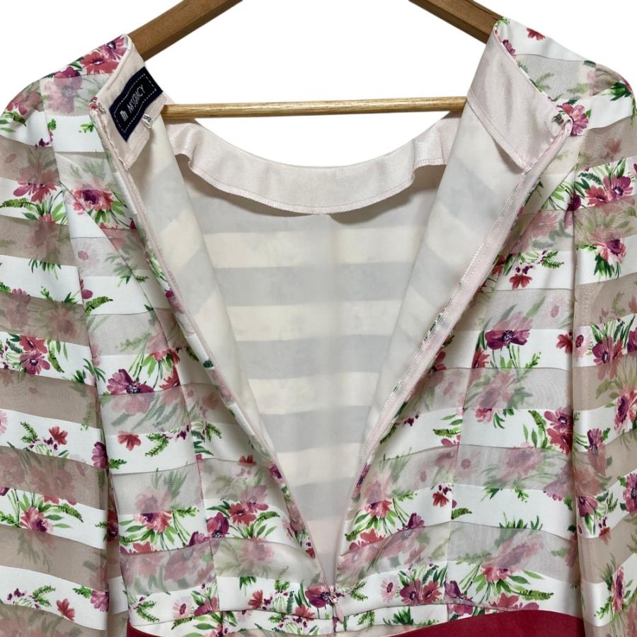 M'S GRACY（エムズグレイシー） 美品 フラワープリント ボーダー