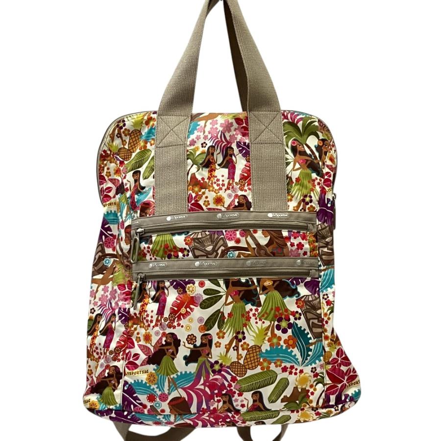 未使用級 LeSportsac ハワイ限定 フラガール柄 リュック バックパック LeSportsac（レスポートサック） 新品同様 ハワイ限定 フラガール