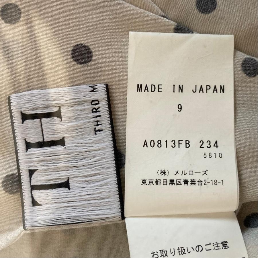 美品 THIRD MAGAZINE サードマガジン ドットプリント リボン ブラウス 