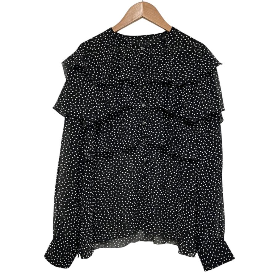 IENA（イエナ） 美品 25AW IENA 楊柳フリルブラウス ドット柄 ロング 