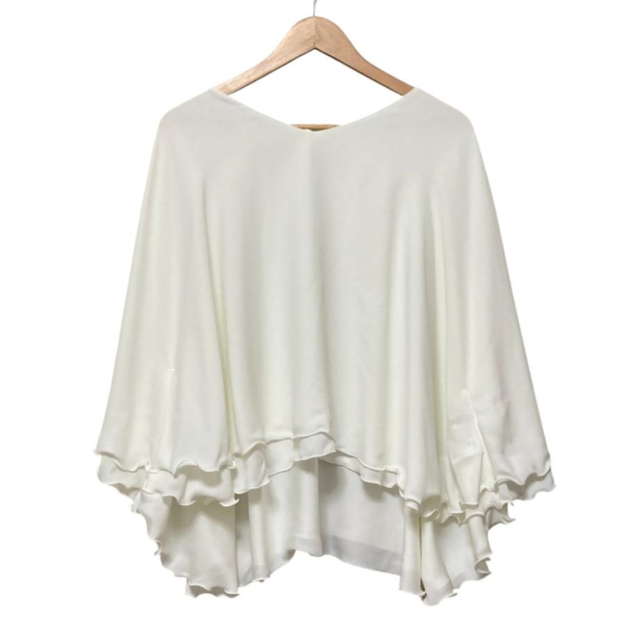 良品 23SS JENNE ジェンヌ Vネックフラワーメローケープ ブラウス L