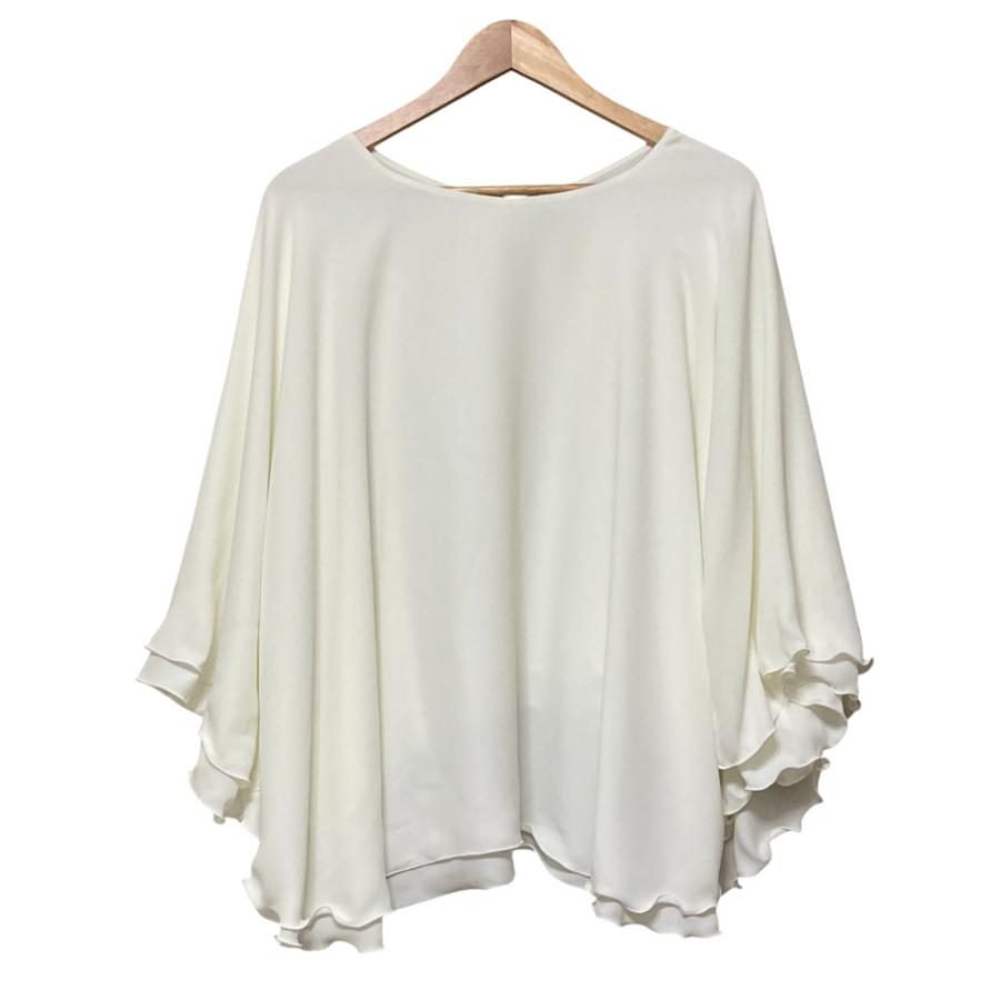 良品 23SS JENNE ジェンヌ Vネックフラワーメローケープ ブラウス L