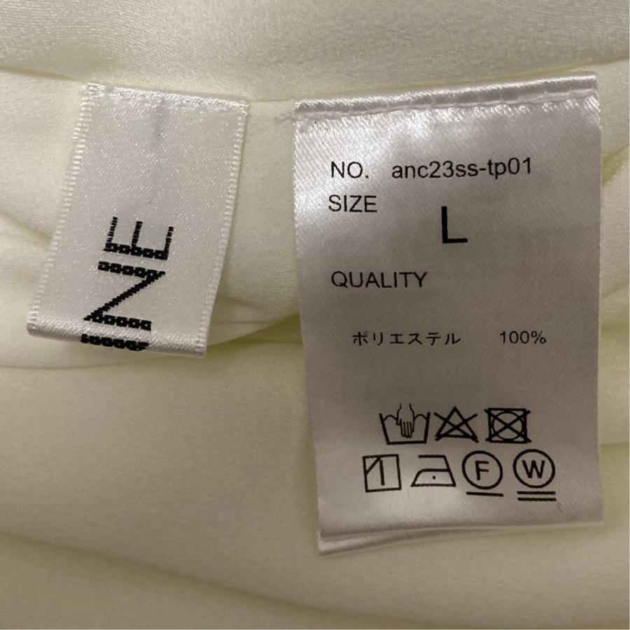 良品 23SS JENNE ジェンヌ Vネックフラワーメローケープ ブラウス L 