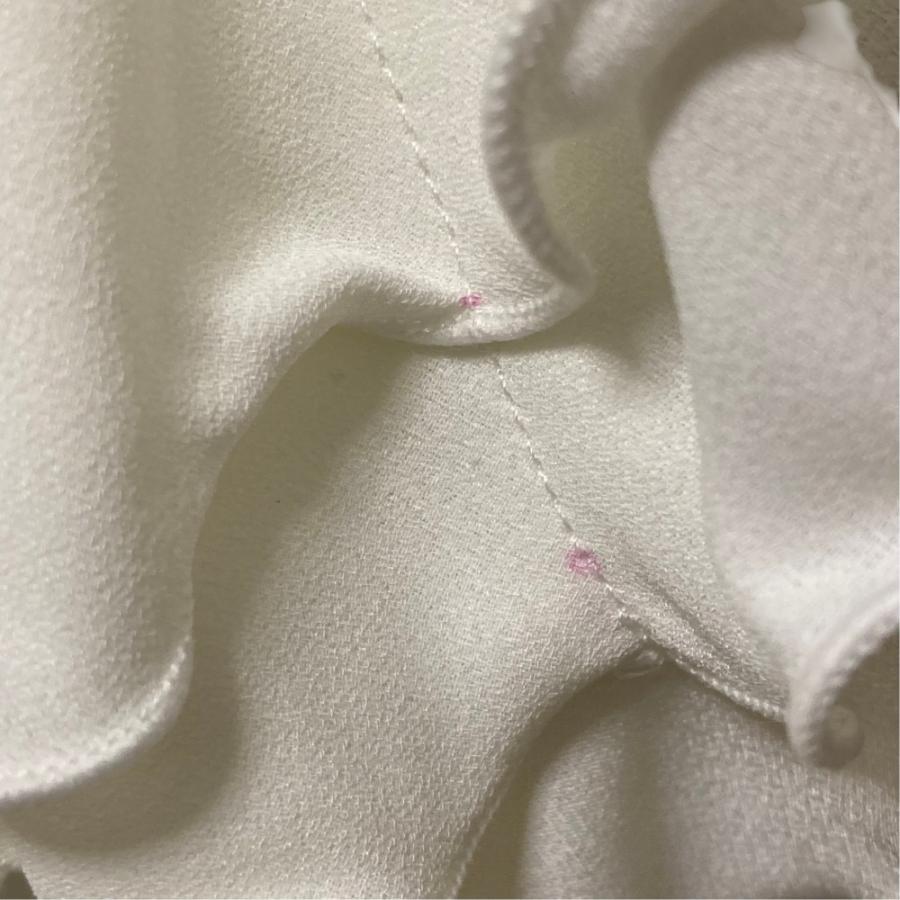 良品 23SS JENNE ジェンヌ Vネックフラワーメローケープ ブラウス L