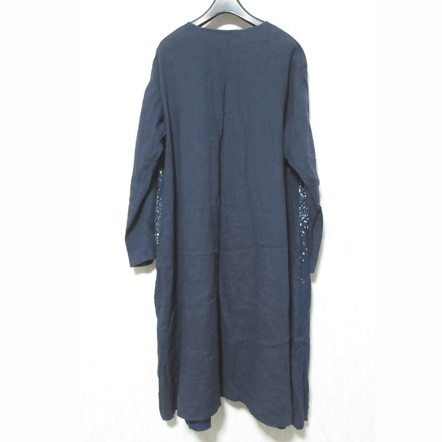 pas de calais（パドカレ） 美品 ろうけつ染め リネンワンピース 4218 