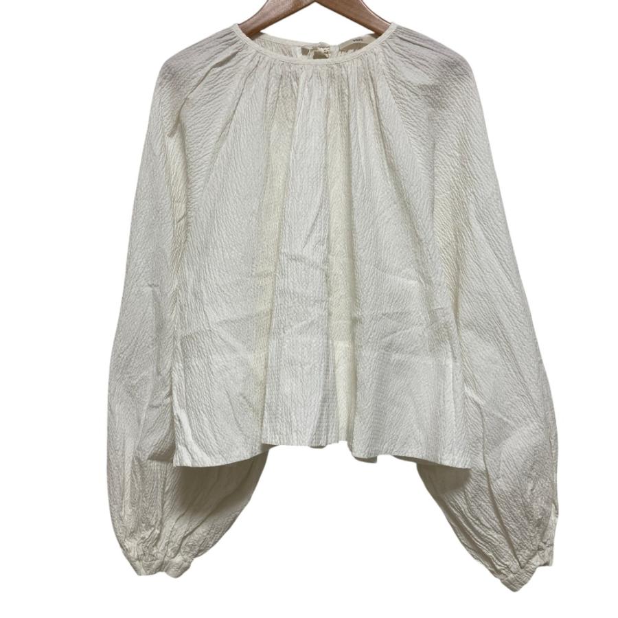 Yori 美品 23SS yori ヨリ ポコポコギャザーブラウス YR21-23013SP 