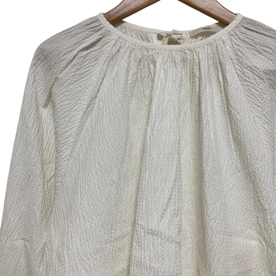 Yori 美品 23SS yori ヨリ ポコポコギャザーブラウス YR21-23013SP 