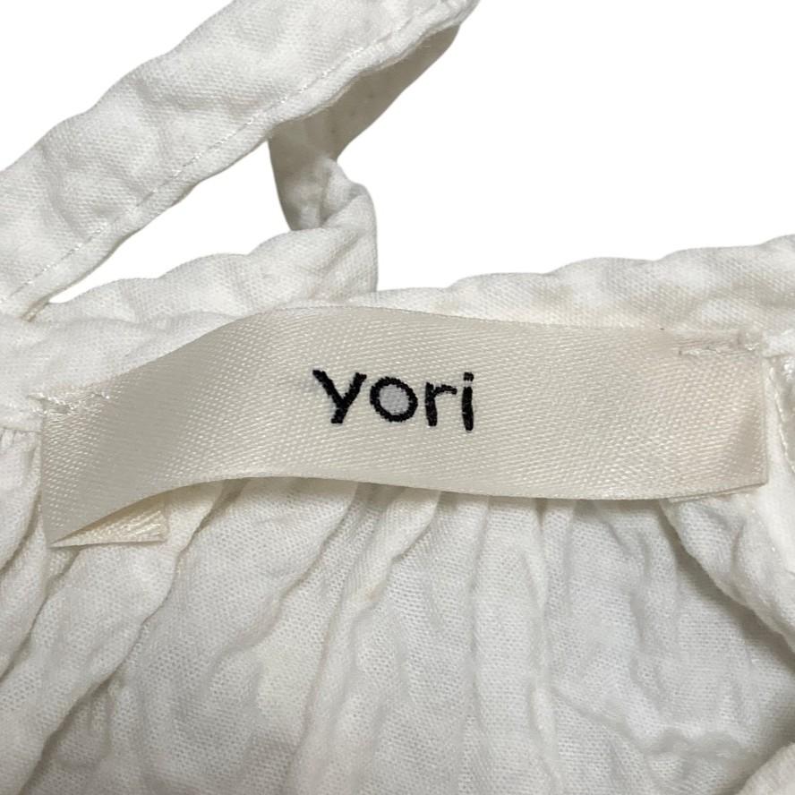 Yori 美品 23SS yori ヨリ ポコポコギャザーブラウス YR21-23013SP 