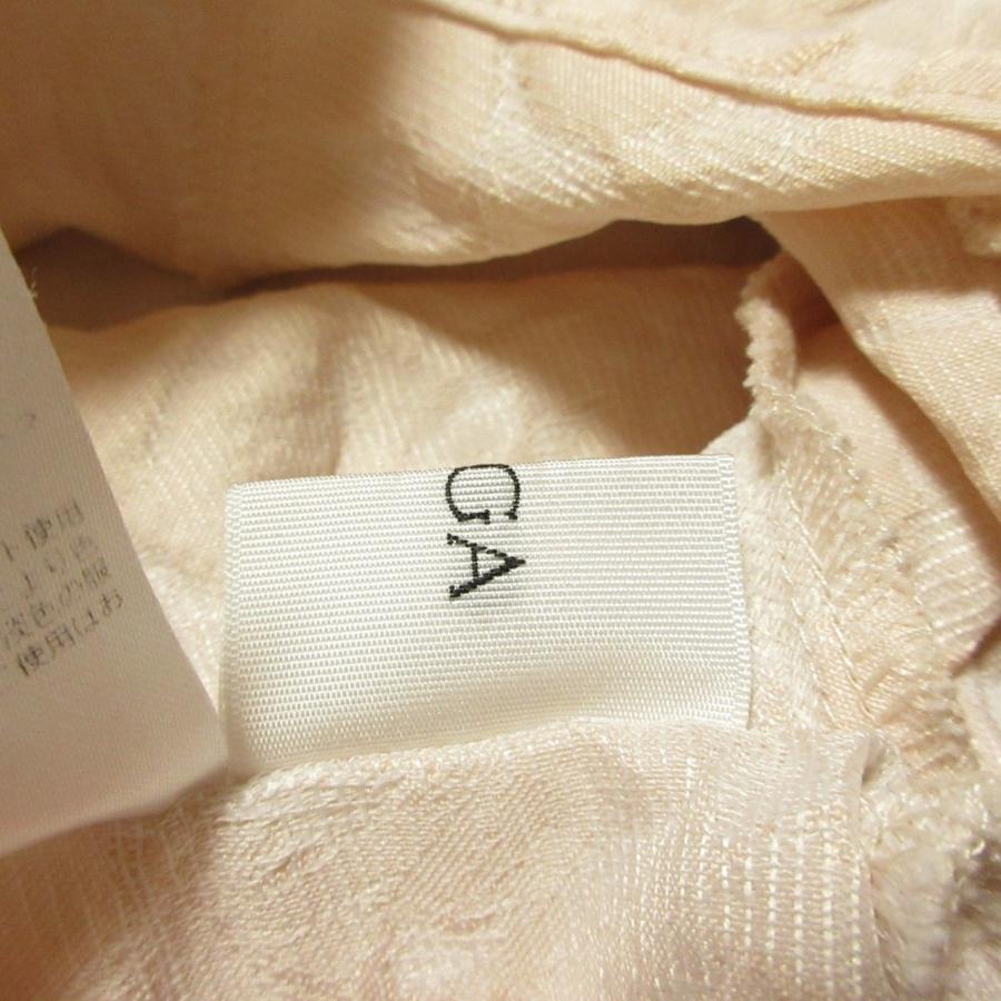 美品 OHGA オーガ フラワージャガードブラウス サイズF ライトピンク 