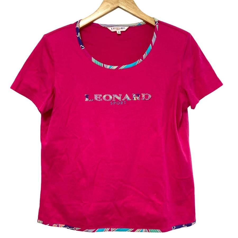 【未使用品・ロゴ入】LEONARD SPORT レオナール カットソー LEONARD SPORT 良品 レオナールスポーツ ロゴカットソー Tシャツ