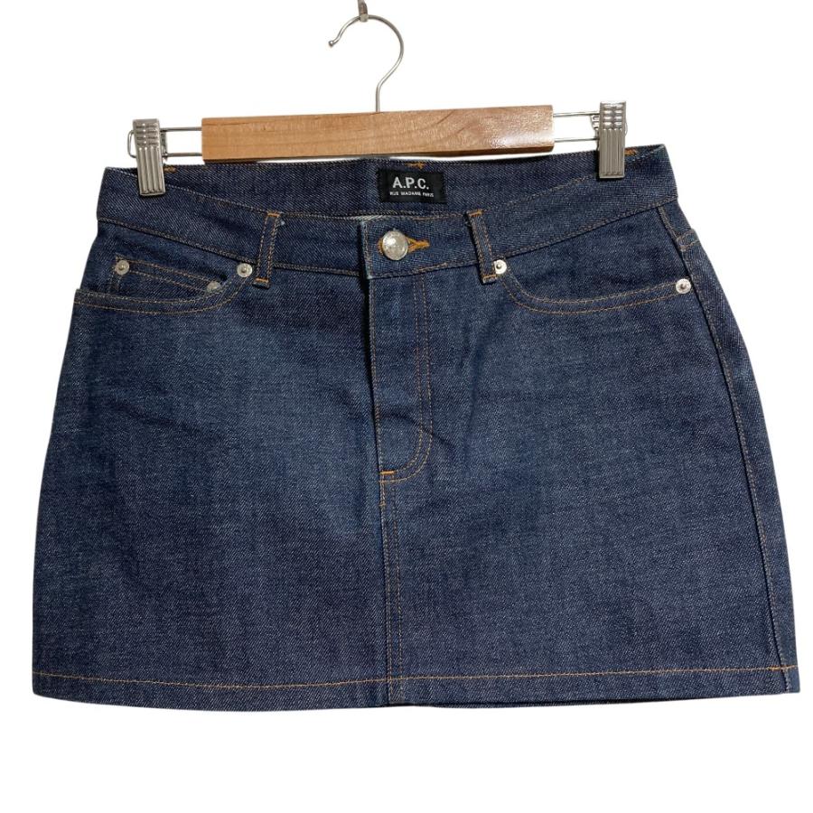 A.P.C. デニムミニスカート サイズ36 A.P.C.（アーペーセー） 美品 デニムミニスカート サイズ36 インディゴ