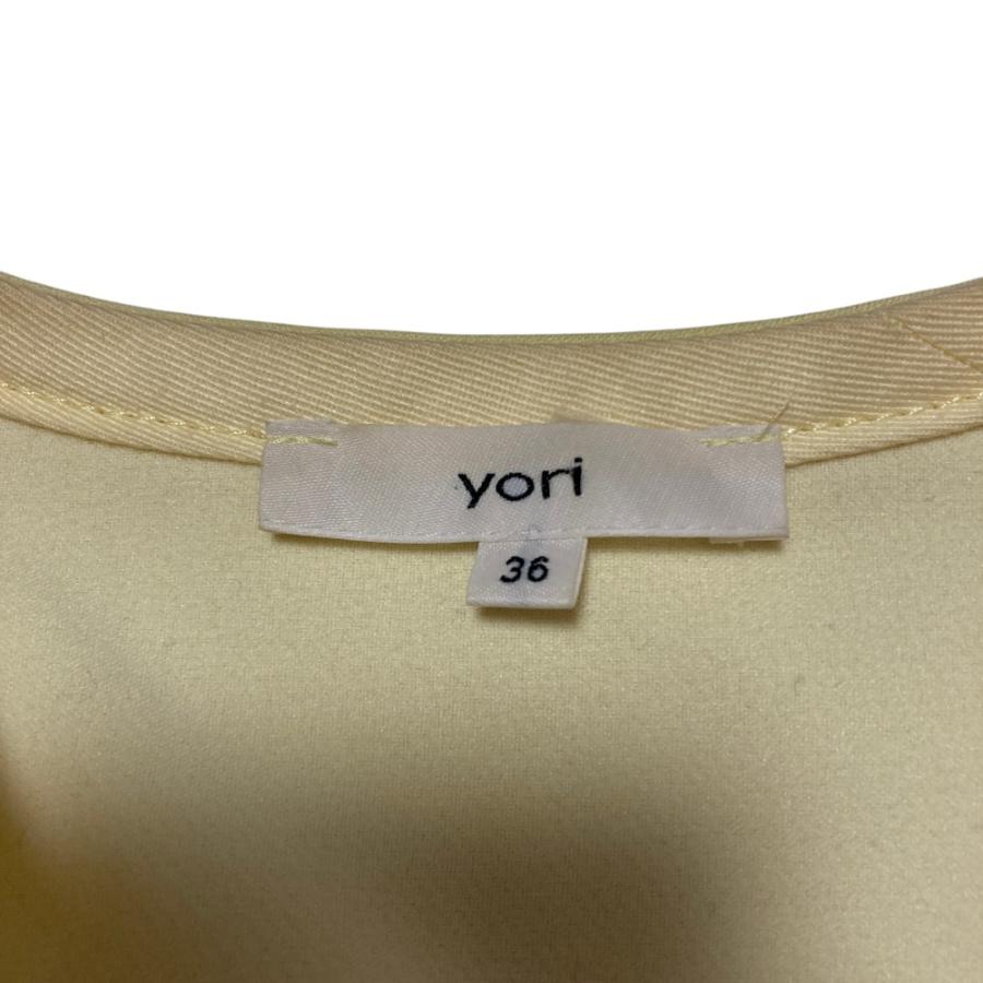 Yori 良品 ヨリ ノーカラースプリングコート サイズ36 イエロー