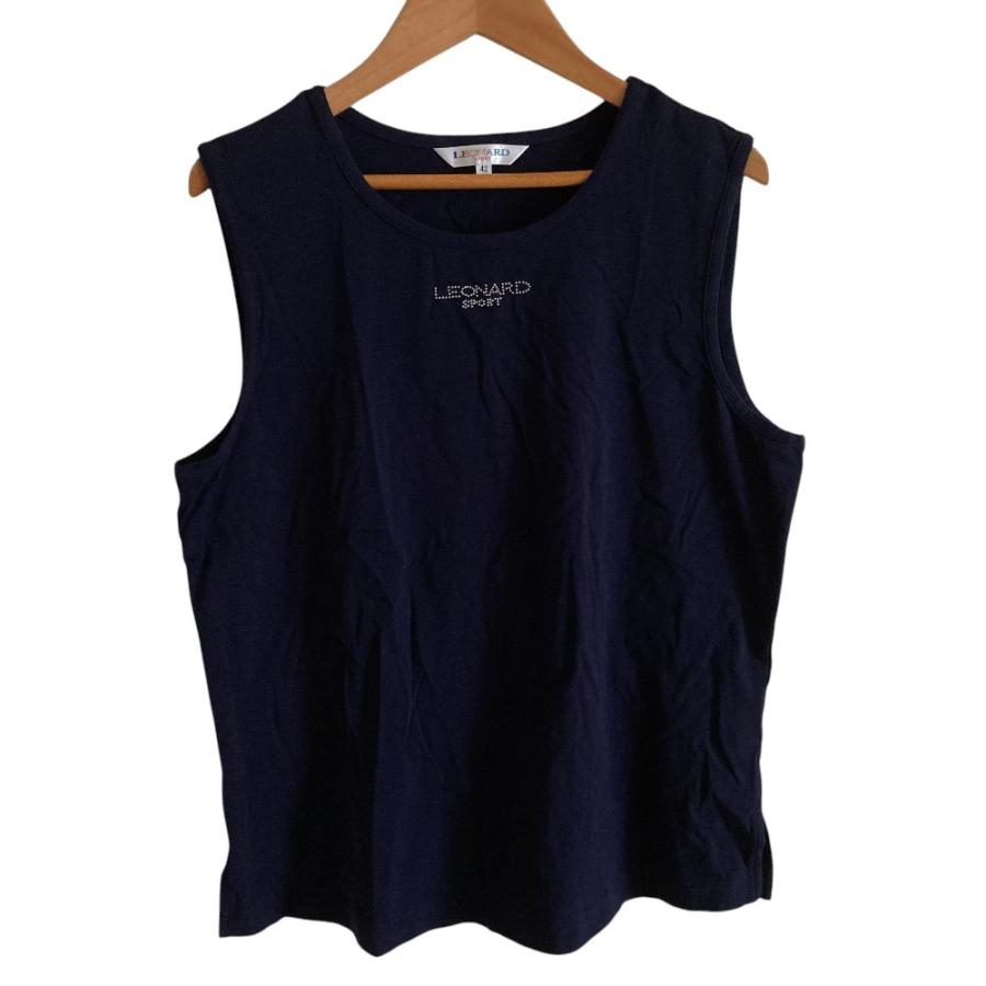LEONARD SPORT 美品 レオナールスポーツ ラインストーンロゴ 