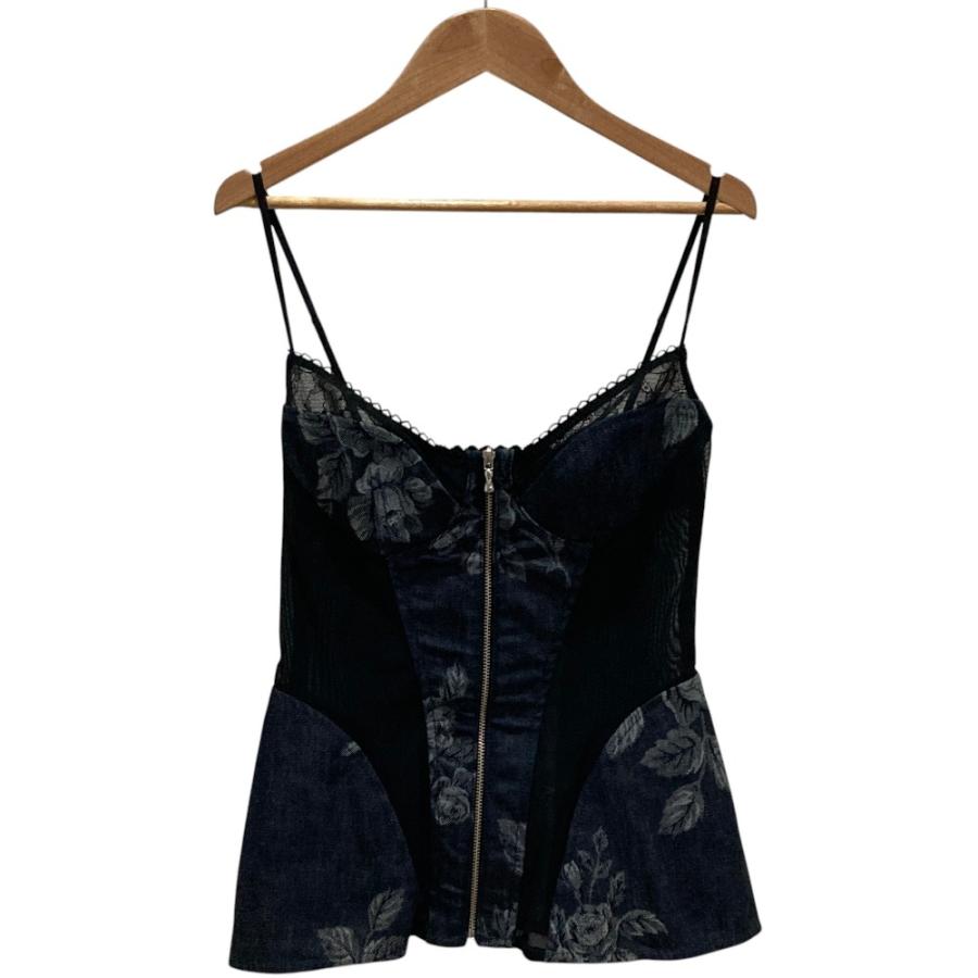 FETICO フェティコ デニムビスチェキャミソール FETICO（フェティコ） 良品 25SS ROSE DENIM BUSTIER 花柄カットワーク