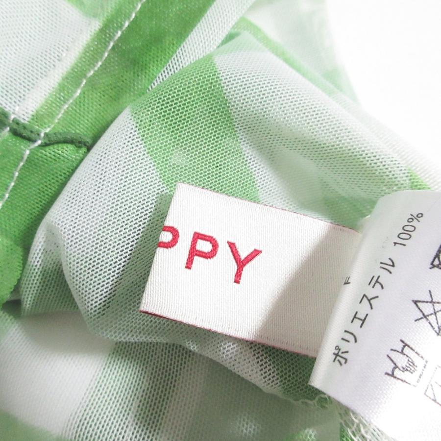 美品 POPPY ポピー ギンガムチェック シースルートップス ロング