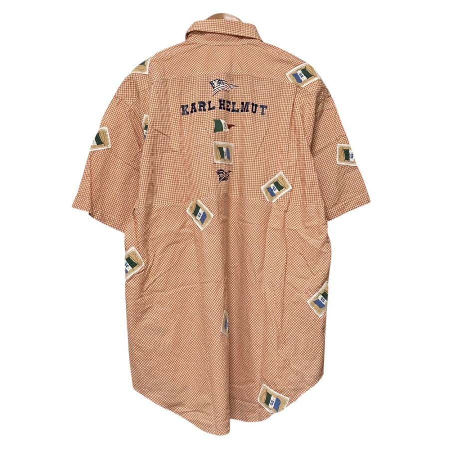 Karl Helmut 良品 カールヘルム ショートスリーブ ワッペン チェック