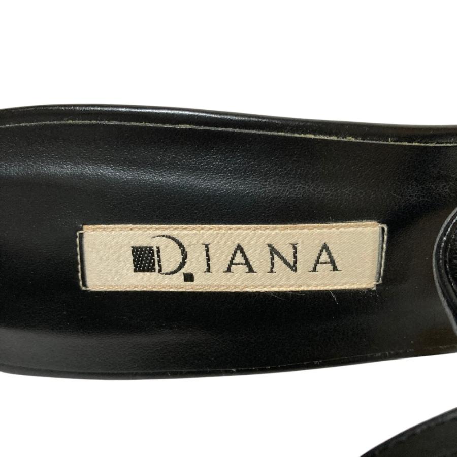 DIANA（ダイアナ） 美品 アンクルストラップ サンダル 24.5 ブラック
