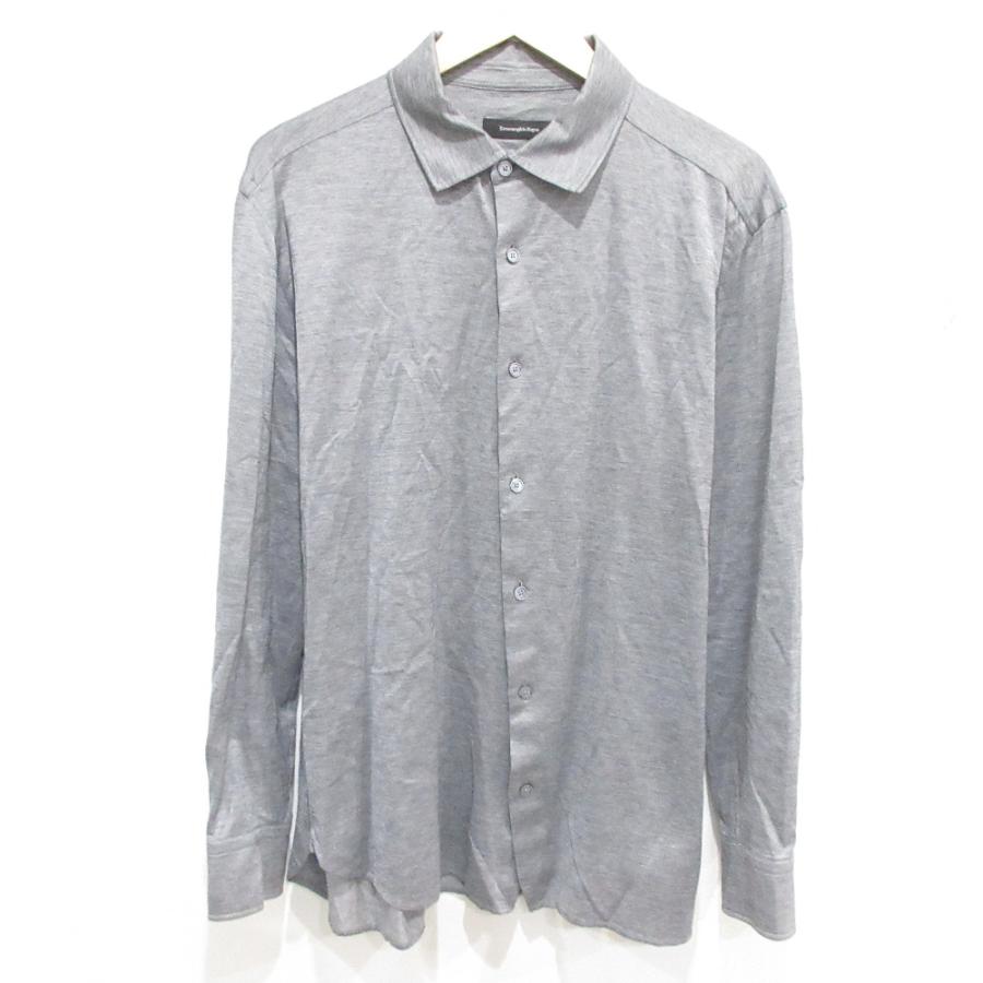 美品 Ermenegildo Zegna エルメネジルドゼニア 長袖 シャツ サイズ52 L