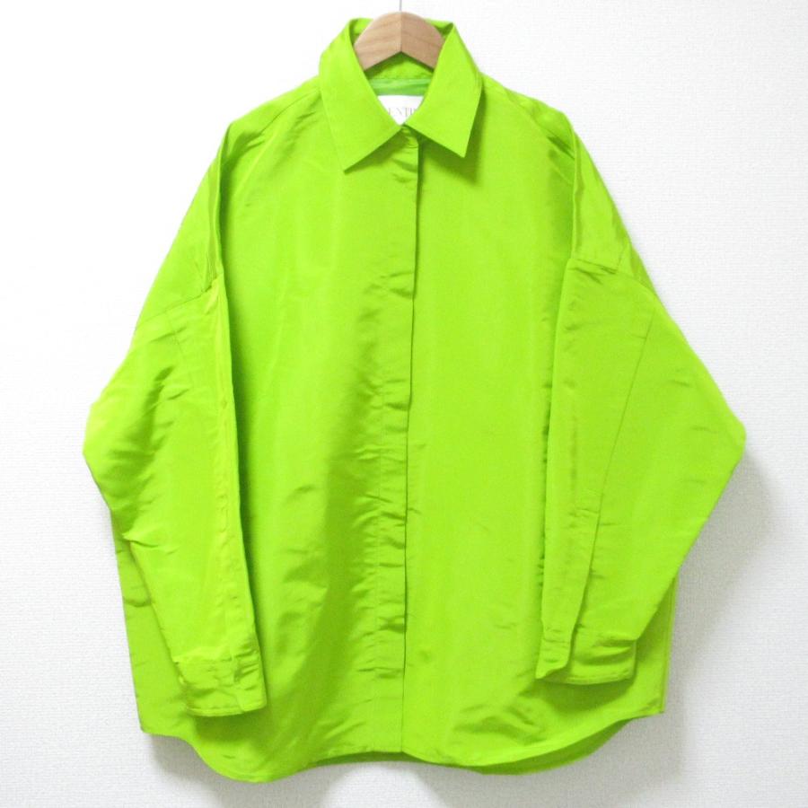 VALENTINO - 美品 22SS VALENTINO ヴァレンティノ シルク100％ ロングスリーブ オーバーサイズシャツ シャツジャケット 38 グリーン レディース 古着 中古 USED VALENTINO 美品 22SS ヴァレンティノ シルク100％ ロング