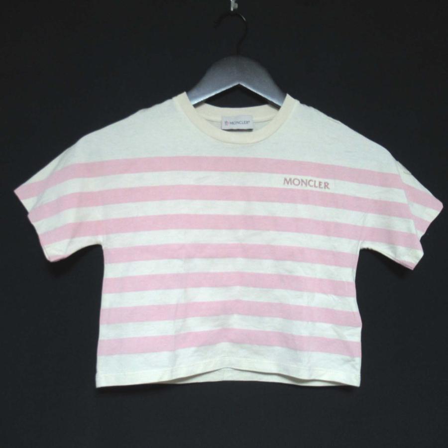 MONCLER（モンクレール） 美品 キッズ ボーダー柄 ロゴ 半袖 クルー