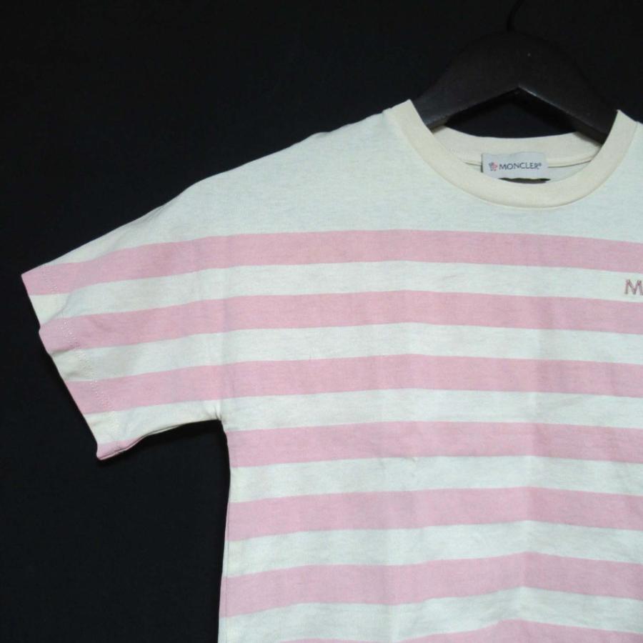 MONCLER（モンクレール） 美品 キッズ ボーダー柄 ロゴ 半袖 クルー