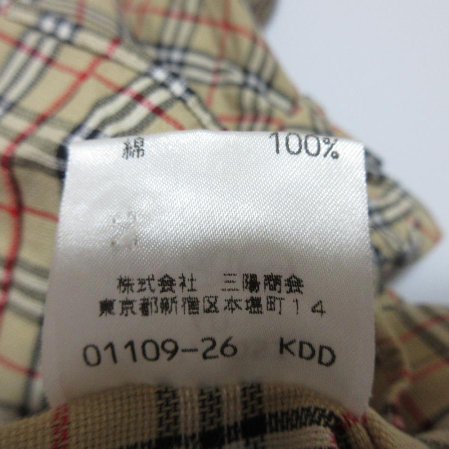 レア✨　BURBERRY ロンドン　半袖　ブラウス　メガチェック　フリル　グレー バーバリー ロンドン BURBERRY LONDON オープンカラーシャツ