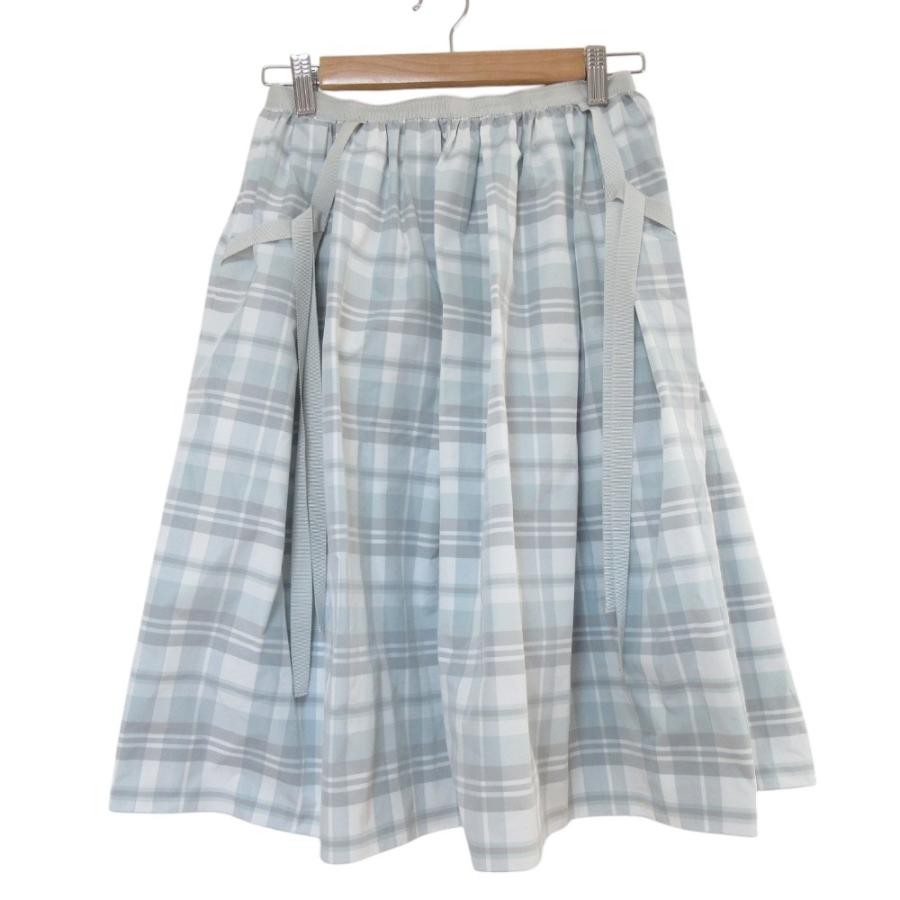 FOXEY NEW YORK 良品 フォクシーニューヨーク チェック柄 ひざ丈 