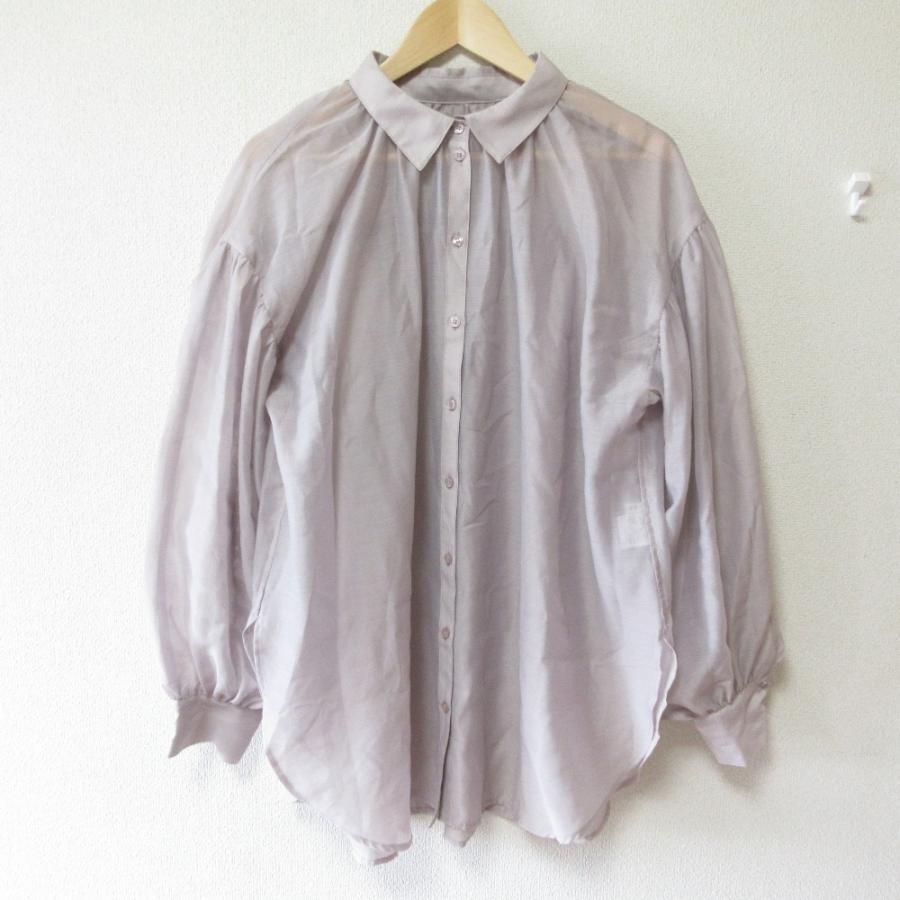 CADUNE 美品 カデュネ デザインスリーブ 長袖 シアーブラウス シャツ