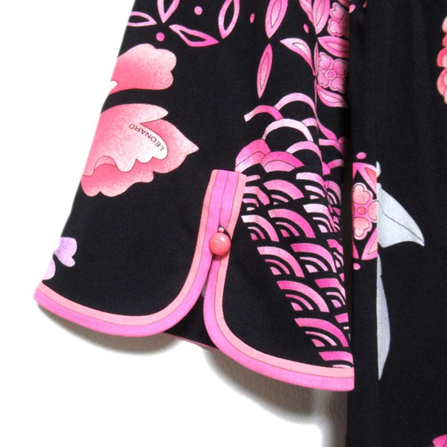 LEONARD（レオナール） 美品 フラワープリント 花柄 カンカン素材 ひざ