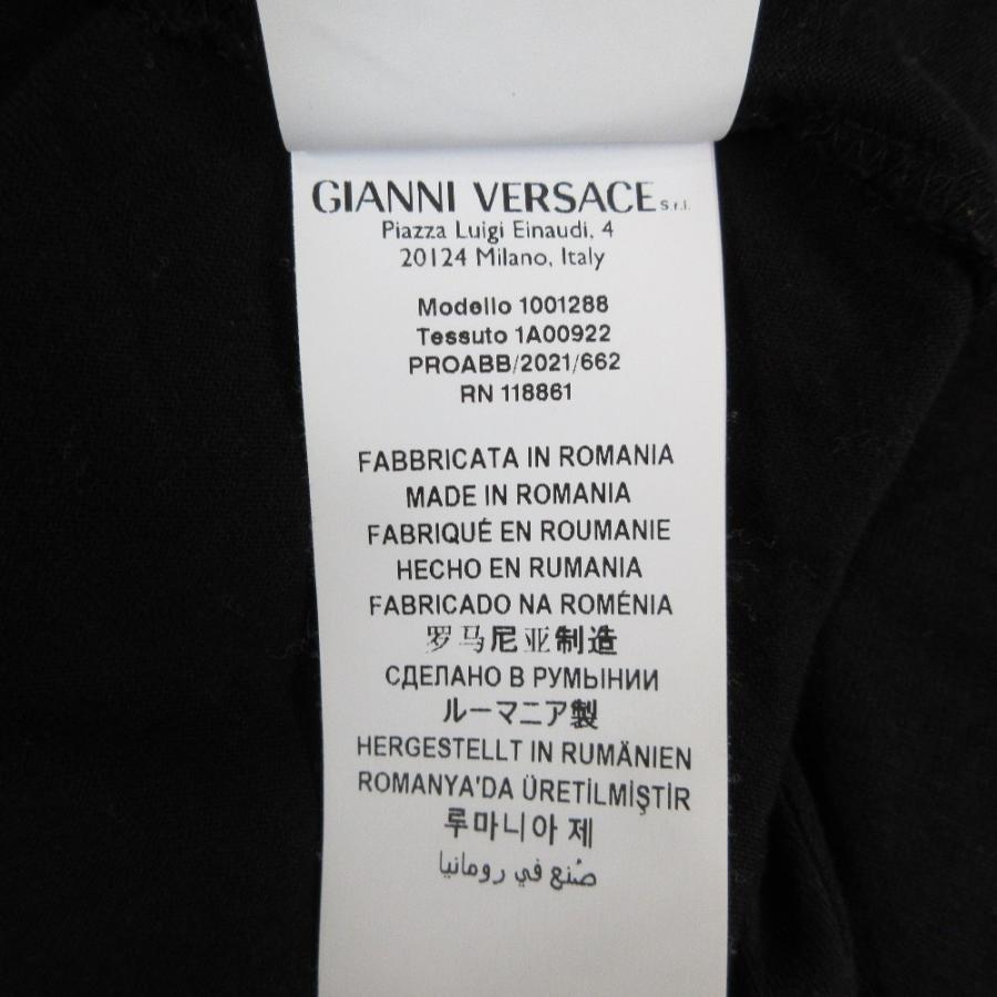 VERSACE Tシャツ 黒 TAYLOR FIT Versace Crew Neck Taylor Fit T-Shirt with Embroidered Logo