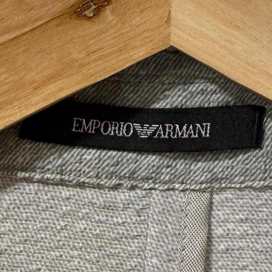 【未使用品】EMPORIO ARMANI サッカー生地ジャケット(44) EMPORIO ARMANI 美品 エンポリオアルマーニ シアサッカー シングル