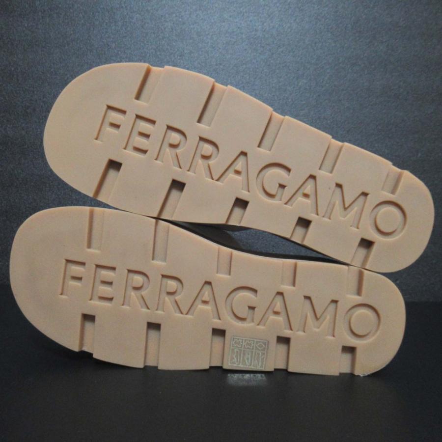 未使用 24SS FERRAGAMO フェラガモ Engracia レザー コルク 厚底