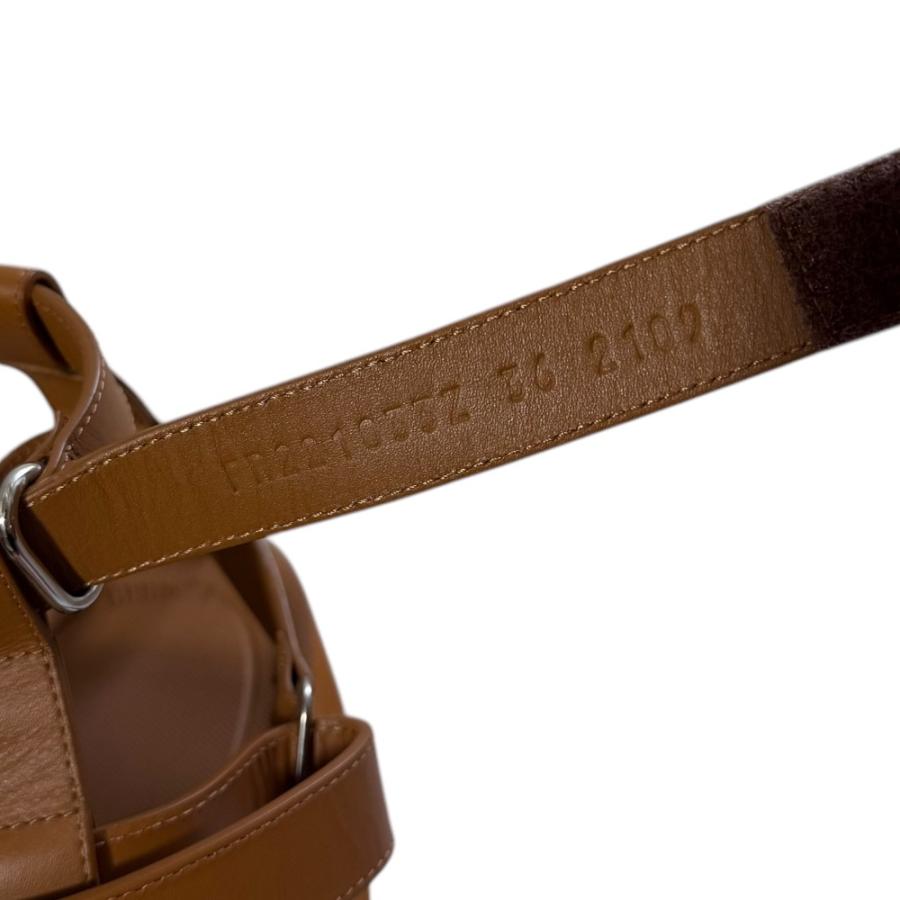 HERMES 美品 エルメス エニド レザー アンクルストラップ 