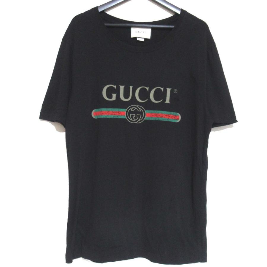 GUCCI（グッチ） 美品 ロゴプリント ウォッシュド オーバーサイズ 半袖