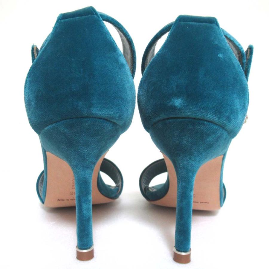 MANOLO BLAHNIK（マノロブラニク） 美品 ビジューモチーフ ベロア