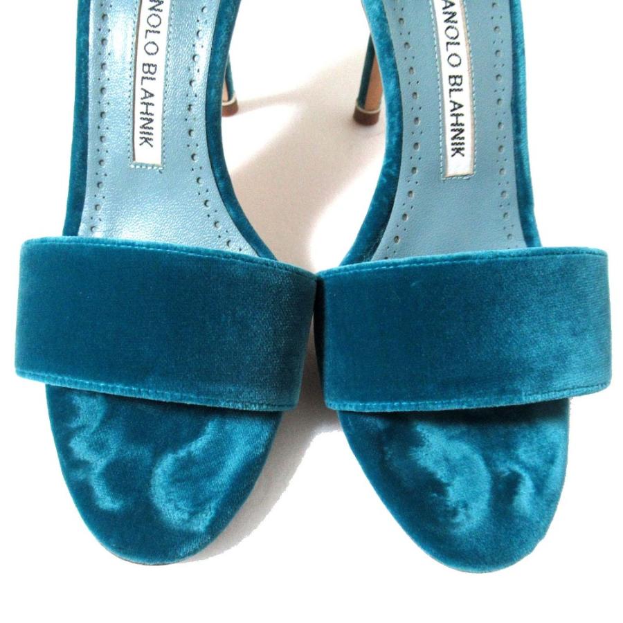 MANOLO BLAHNIK（マノロブラニク） 美品 ビジューモチーフ ベロア