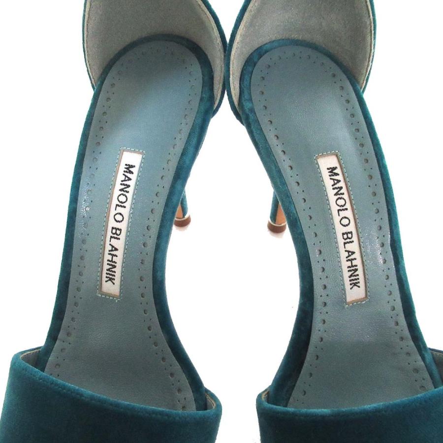 MANOLO BLAHNIK（マノロブラニク） 美品 ビジューモチーフ ベロア