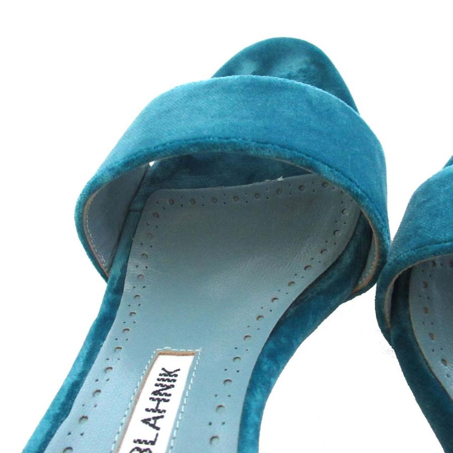 MANOLO BLAHNIK（マノロブラニク） 美品 ビジューモチーフ ベロア