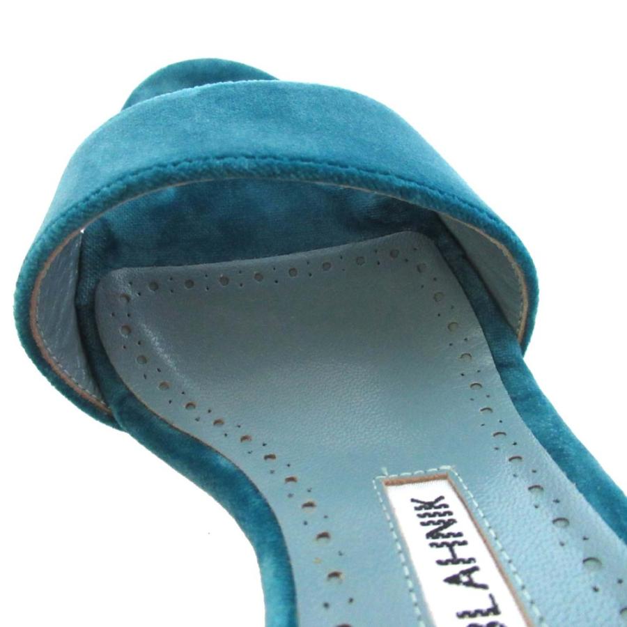 MANOLO BLAHNIK（マノロブラニク） 美品 ビジューモチーフ ベロア
