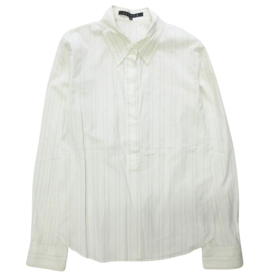 Theory セオリー 絹100％ 長袖ブラウス 襟付き アイボリー 新品未使用 中古・古着通販】theory (セオリー) Modern GGT Lapel Collar BL