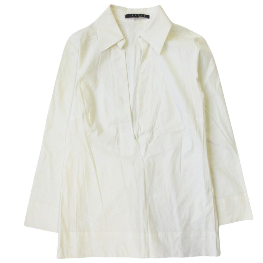 美品】Theory ホワイト 長袖シャツ