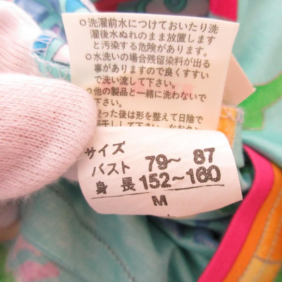 美品 LEONARD レオナール フラワープリント 半袖 カットソー サイズM ブルー系マルチカラー レディース 古着 中古 USED LEONARD（レオナール） 美品 フラワープリント 半袖 カットソー サイズ