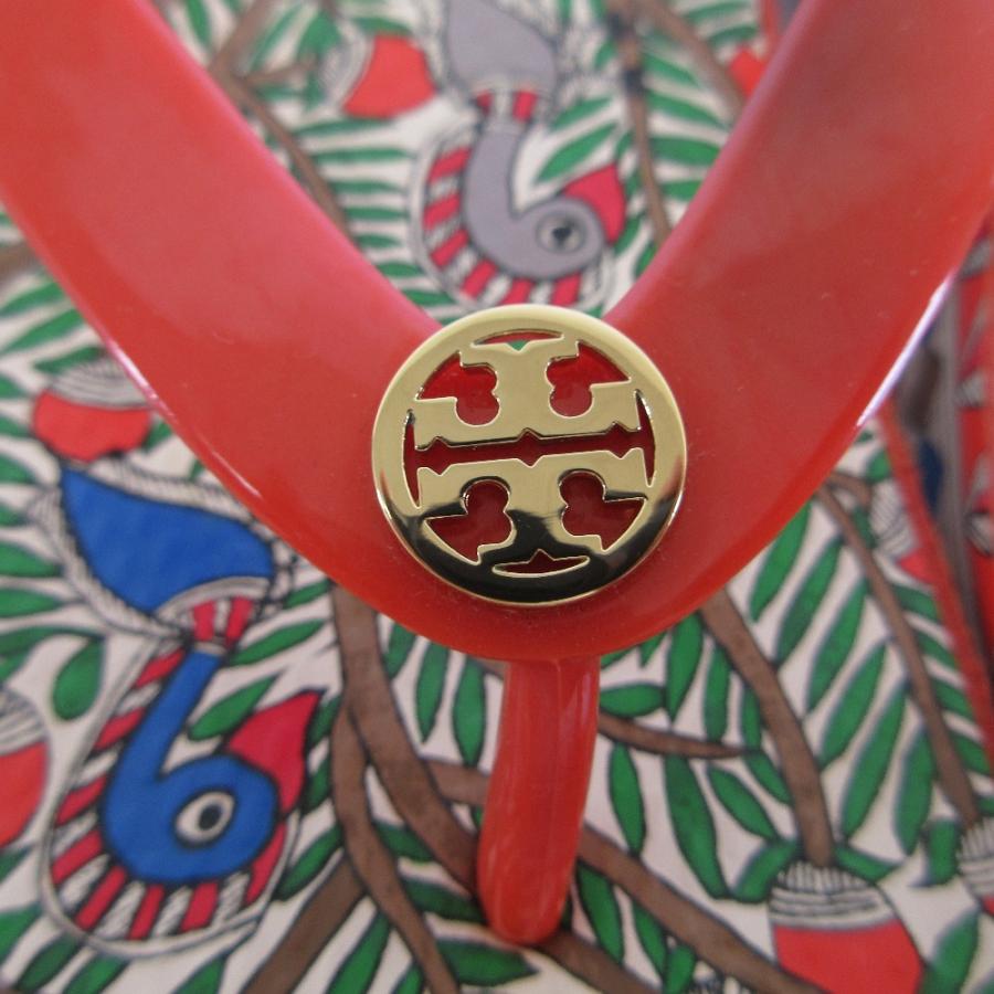 TORY BURCH 美品 トリーバーチ 総柄 ロゴ トングサンダル ビーチ