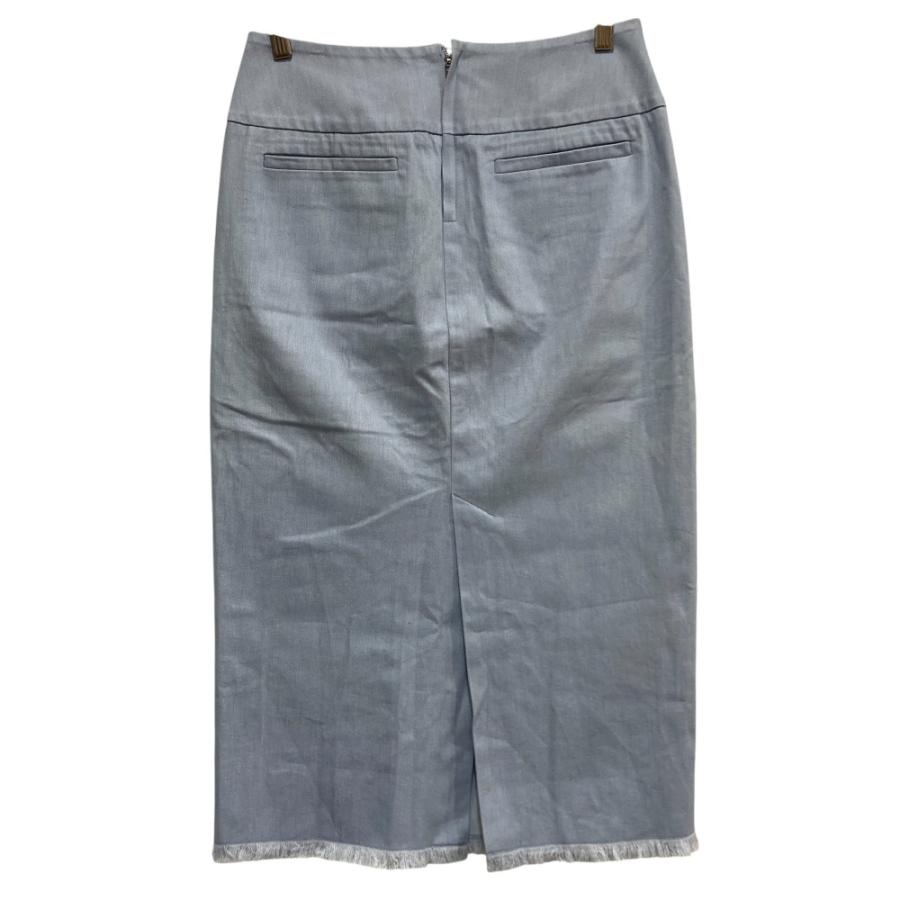 ebure 美品 エブール Iライン バックスリット マキシ丈 デニム