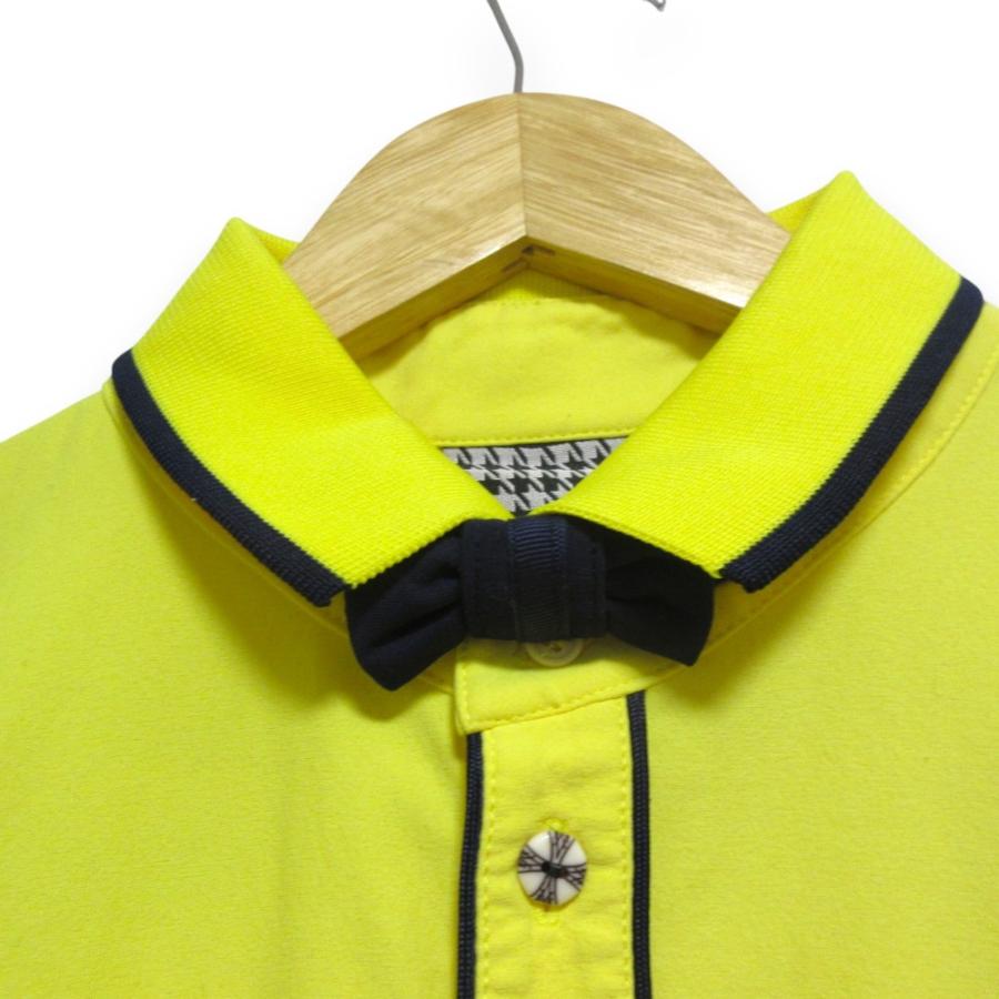 美品 Russeluno ラッセルノ ロゴ刺〓 半袖 ポロシャツ カットソー 