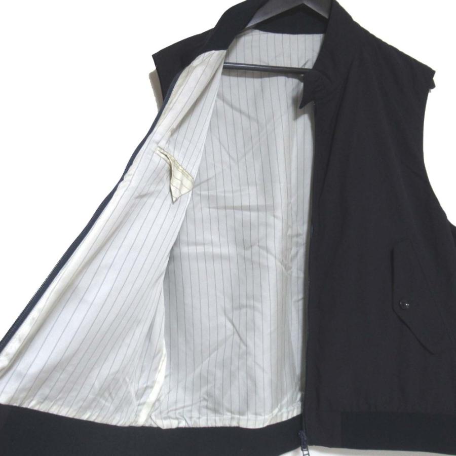 美品 Unlikely アンライクリー ピンストライプ柄ライニング ジップアップ ベスト ジレ ダークネイビー メンズ 古着 中古 USED 美品 Unlikely アンライクリー ピンストライプ柄ライニング ジップ