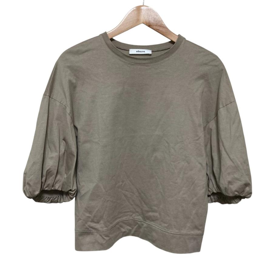 美品 ebure エブール パフスリーブ ハーフスリーブ Tシャツ カットソー 38 ベージュ レディース 古着 中古 USED ebure 美品 エブール パフスリーブ ハーフスリーブ Tシャツ カットソー